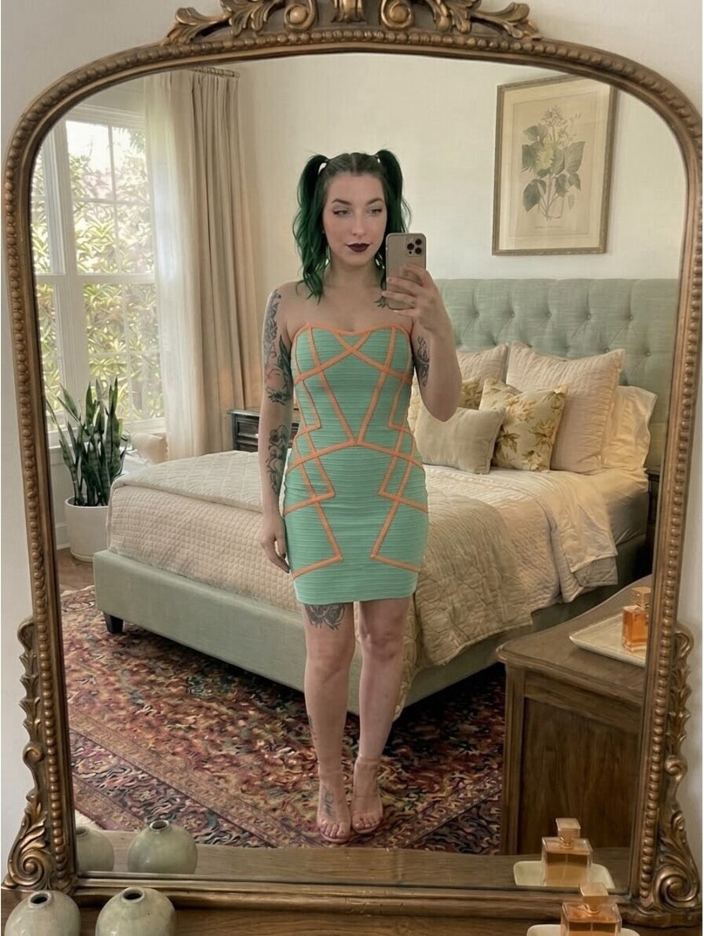 NWT WOW Couture Strapless Geometric Bandage Bodycon Size Small